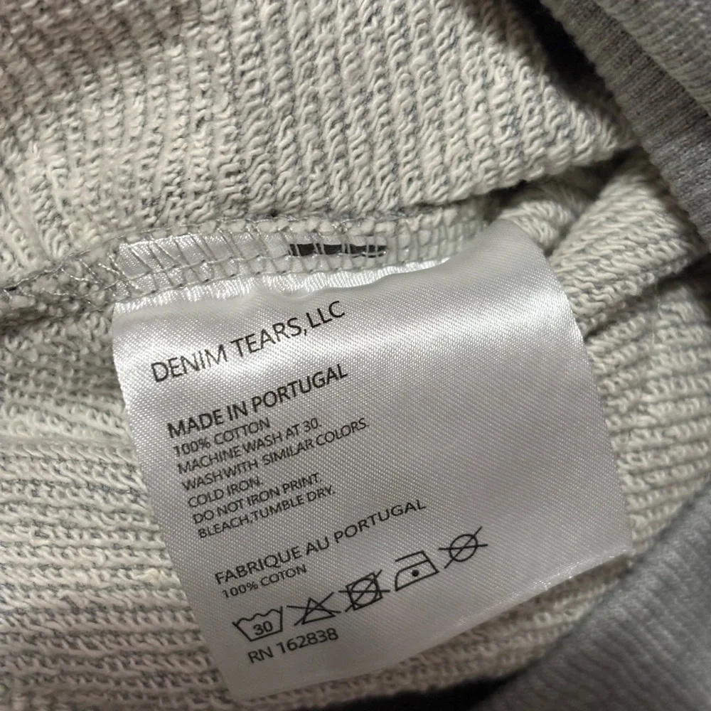 Grey and white Denim tears hoodie - Picture 4 of 5